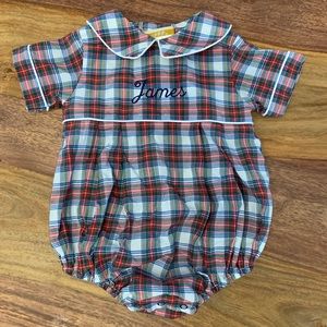 James personalized baby romper